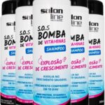 shampoo salon line sos bomba de vitaminas, xampu, cabelos