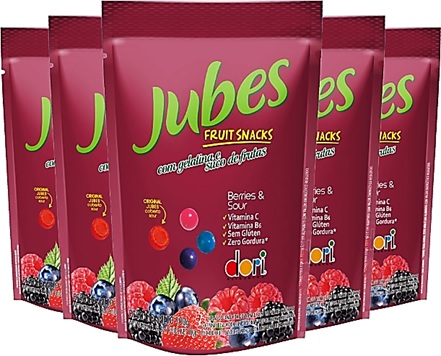 jubes fruit snacks dori gelatina suco de frutas