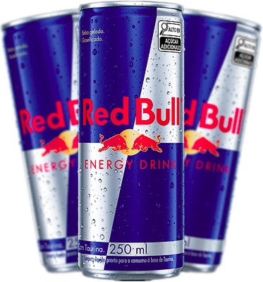 red bull energy drink taurina alto em açúcar, bebida energética