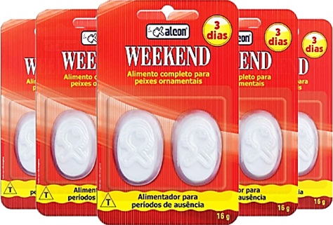 weekend alconpet bloco alimentador para peixe ornamental