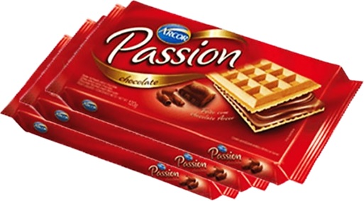 arcor biscoito wafer triunfo passion chocolate, lanche, sobremesa