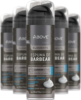 espuma de barbear above men carvão ativado carbon active detox espuma de barbear above men carvão ativado carbon active detox