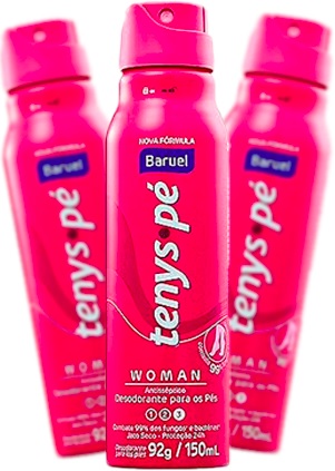 desodorante para os pés tenys pé baruel woman nova fórmula