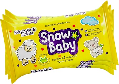toalhilhas umedecidas snow baby r2m cimed hidratação intensa