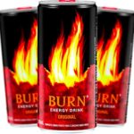 latas de bebida energética energy drink burn, energéticos, drinques