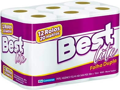 papel higiênico best lite folha dupla cia canoinhas