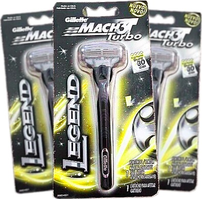 legend gillette mach 3 turbo aparelho de barbear