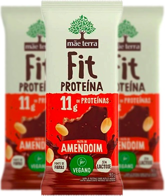 Barra de Proteína Fit Pasta de Amendoim Mãe Terra